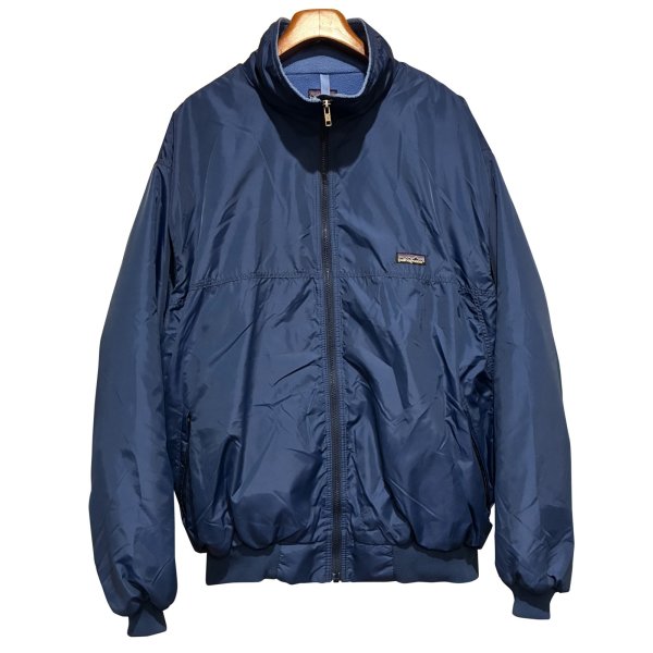 画像1: 90's ビンテージ【パタゴニア】patagonia ナイロン【紺×水色】【シェルドシンチラジャケット 】【裏フリースブルゾン】【サイズXXL】 