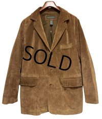 90's【ビンテージ】【BANANA REPUBLIC】バナナリパブリック【ブラウン】スエード【スエードジャケット】テーラード【サイズS】 