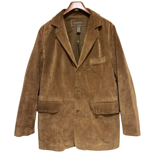 画像1: 90's【ビンテージ】【BANANA REPUBLIC】バナナリパブリック【ブラウン】スエード【スエードジャケット】テーラード【サイズS】 