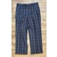 画像4: 【ほぼ未使用】ビンテージ【イタリー製】【Take6 Kashani】【黒×青】チェック【ウールスラックス】【ウールパンツ】【W34程度】<br> (4)