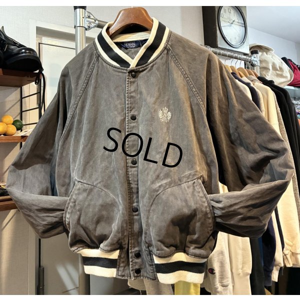 画像3: 【ラルフローレン】【POLO RALPH LAUREN】【チャコール×白】【ブルゾン】ジャケット【スタジャン】【サイズＬ】 