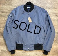 ほぼ未使用【USA製】【ビンテージ】USMA？【HANOVER UNIFORM】ハノーバーユニフォーム【中綿入り】【紺×黒】【ブルゾン】【ジップアップジャケット】【サイズL】 