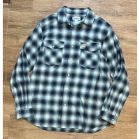 ビンテージ【Carhartt】カーハート 【紺×白】シャドーチェック【スナップボタン】ネルシャツ 【サイズL】 
