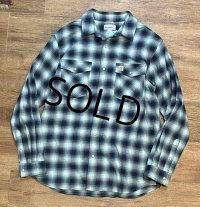 ビンテージ【Carhartt】カーハート 【紺×白】シャドーチェック【スナップボタン】ネルシャツ 【サイズL】 