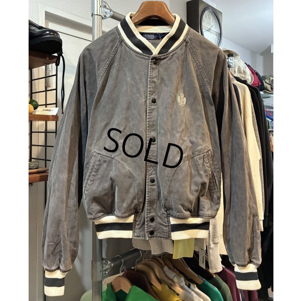 画像1: 【ラルフローレン】【POLO RALPH LAUREN】【チャコール×白】【ブルゾン】ジャケット【スタジャン】【サイズＬ】 