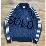 ~80's USA製【アディダス】adidas【ビンテージ】【紺×白ライン】【ATP】【KEYROLAN】【Association for Tennis Professionals】トラックジャージ【サイズM】 