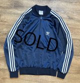 ~80's USA製【アディダス】adidas【ビンテージ】【紺×白ライン】【ATP】【KEYROLAN】【Association for Tennis Professionals】トラックジャージ【サイズM】 