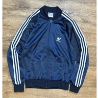 ~80's USA製【アディダス】adidas【ビンテージ】【紺×白ライン】【ATP】【KEYROLAN】【Association for Tennis Professionals】トラックジャージ【サイズM】 