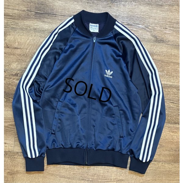 画像1: ~80's USA製【アディダス】adidas【ビンテージ】【紺×白ライン】【ATP】【KEYROLAN】【Association for Tennis Professionals】トラックジャージ【サイズM】 