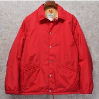 80's【USA製】【L.L.Bean】LLビーン【赤】【コーチジャケット】【ジャケット】ナイロンジャケット【サイズＬ】 