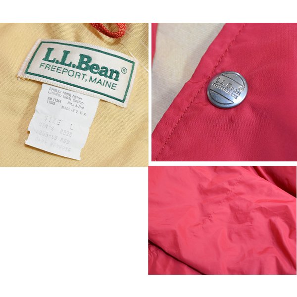 画像2: 80's【USA製】【L.L.Bean】LLビーン【赤】【コーチジャケット】【ジャケット】ナイロンジャケット【サイズＬ】 