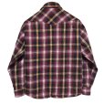 画像3: 【USA製】ビンテージ【DAKOTA】紫ｘ黒【チェック柄】フランネルシャツ【ウエスタンシャツ】【サイズＭ】<br> (3)