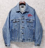 【90’s~】【USA製】【ビンテージ】【VANTAGE CLUB】【プラネットハリウッド】【デニムブルゾン】【デニムジャケット】サイズXＬ 