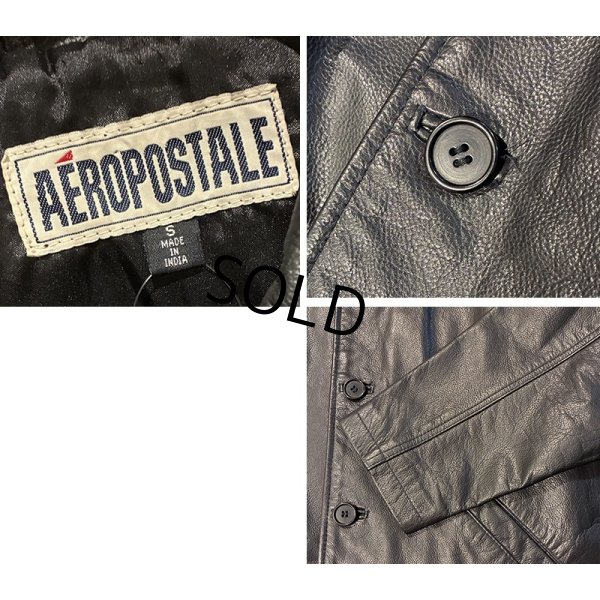 画像2: 【ビンテージ】【AEROPOSTALE】エアロポステール【黒】【レザージャケット】カーコート【サイズS】 