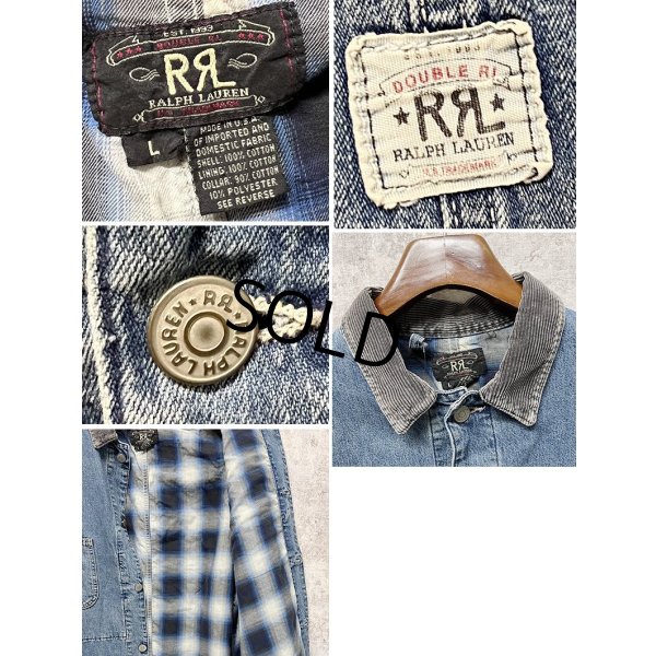 画像2: 90's【USA製】【ビンテージ】【RRL】【ダブルアールエル】ラルフローレン【襟コーデュロイ】【デニムカバーオール】【サイズL】 