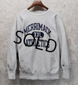 90's USA製【Champion】【チャンピオン】【リバースウィーブ】MERRIMACK ATHLETIC【グレー】【スウェット】【サイズXL】 