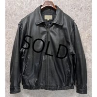 【ビンテージ】【STJOHNS'BAY】【セントジョーンズベイ】【ブラック】ジップアップ【レザージャケット】【サイズXＬ】 