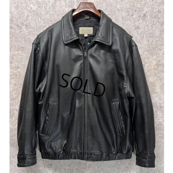 画像1: 【ビンテージ】【STJOHNS'BAY】【セントジョーンズベイ】【ブラック】ジップアップ【レザージャケット】【サイズXＬ】 