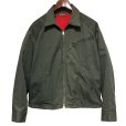画像1: 70's【ビンテージ】【Tuf-Nut】【オリーブグリーン×赤】【裏地付き】【ワークジャケット】【ワークブルゾン】サイズL程度<br> (1)