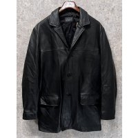 【ビンテージ】【DKNY】【ダナキャランニューヨーク】【ブラック】【レザーコート】【レザージャケット】【サイズM】 