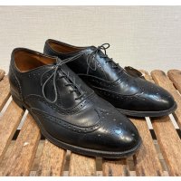 USA製【ビンテージ】【オールデン】alden【ウィングチップ】黒【ブラック】【レザーシューズ】【9 1/2 D】【28.5cm程度】 