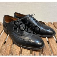 USA製【ビンテージ】【オールデン】alden【ウィングチップ】黒【ブラック】【レザーシューズ】【9 1/2 D】【28.5cm程度】 