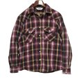 画像1: 【USA製】ビンテージ【DAKOTA】紫ｘ黒【チェック柄】フランネルシャツ【ウエスタンシャツ】【サイズＭ】<br> (1)
