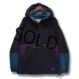 〜90's【USA製】 L.L.Bean エルエルビーン  黒ｘ紫ｘ青  シンサレート 中綿入り アノラックパーカー 【サイズXL】 