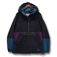 〜90's【USA製】 L.L.Bean エルエルビーン  黒ｘ紫ｘ青  シンサレート 中綿入り アノラックパーカー 【サイズXL】 