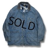 90's【USA製】【ビンテージ】【RRL】【ダブルアールエル】ラルフローレン【襟コーデュロイ】【デニムカバーオール】【サイズL】 