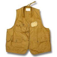 デッドストック【ビンテージ】【American Field】アメリカンフィールド【フィッシングベスト】 サークルポケット【ハーフムーンポケット】ハンティングベスト 【サイズM】 