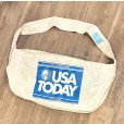 画像1: 【デッドストック】USA製【ビンテージ】【生成り×青】【USA TODAY】【ニュースペーパーバッグ】【ショルダーバッグ】<br> (1)
