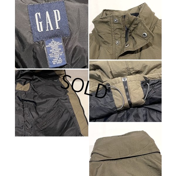 画像2: 【ビンテージ】【オールドギャップ】【GAP】【中綿入り】【ブラウン】ナイロン【ジップアップジャケット】【サイズＬ】