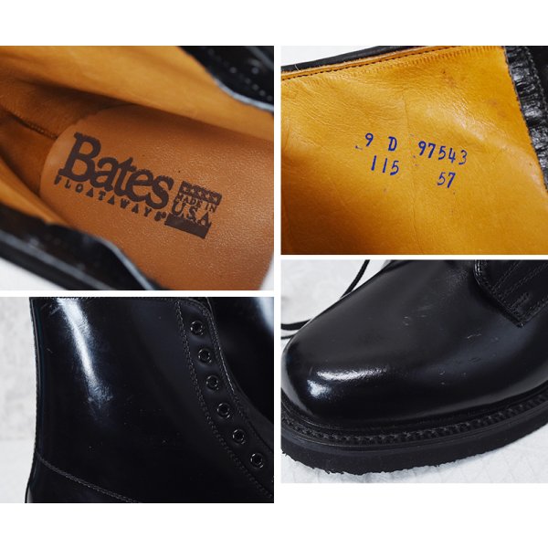 画像2: 【デッドストック】【Bates Floataways】ベイツ【ブラック】黒【レザーブーツ】レースアップブーツ【9D】【27cm程度】 