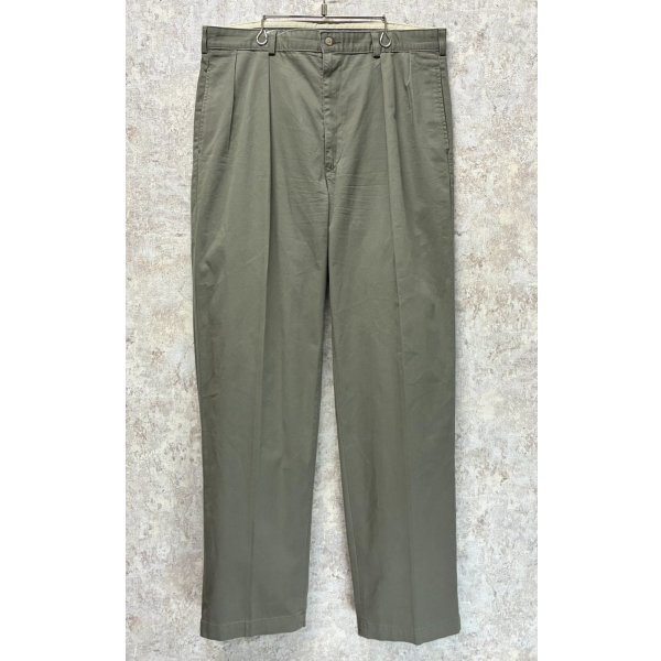画像1: ビンテージ【ラルフローレン】POLO RALPH LAUREN【オリーブ】ANDREW PANTS【アンドリューパンツ】【２タック】【コットンパンツ】【36×32】 