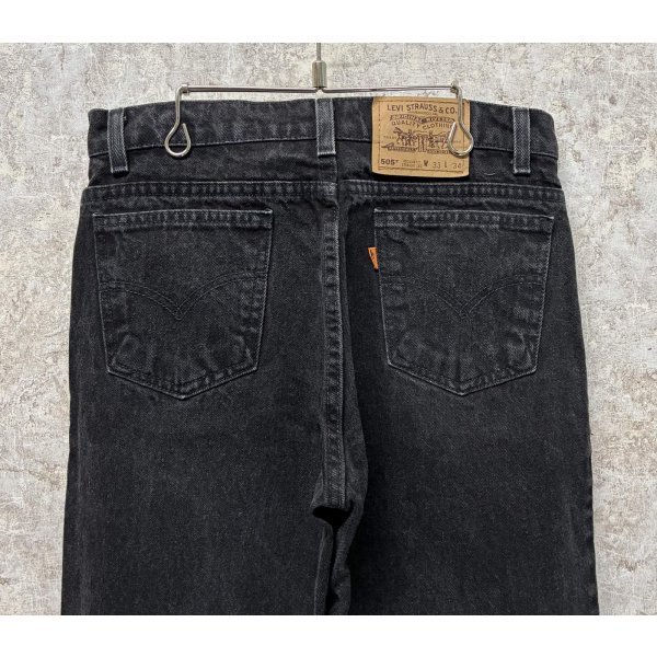 画像4: 90’s【USA製】【ビンテージ】【LEVI'S】【リーバイス５０５】505【黒】【デニムパンツ】ブラックデニム【33×34】 
