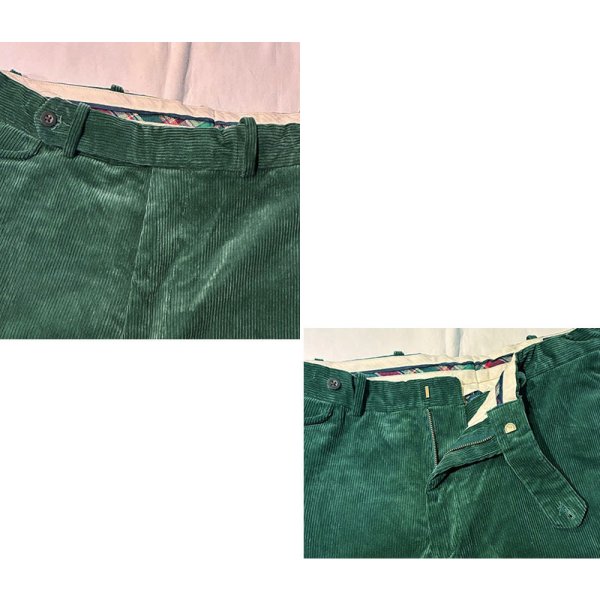 画像3: ビンテージ【ラルフローレン】POLO RALPH LAUREN【FINE TAILORING】【緑】【コーデュロイパンツ】【36×34】 