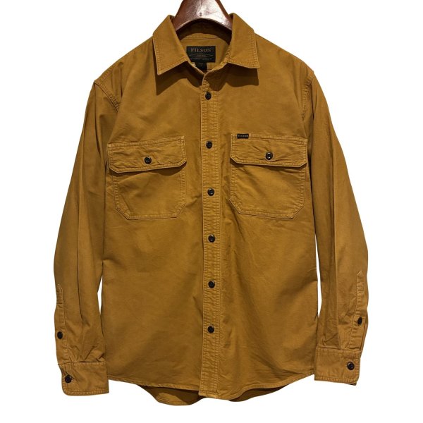 画像1: ビンテージ【filson】フィルソン からし色 コットンシャツ【サイズM】 