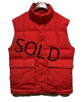〜80's USA製【ビンテージ】【Eddie Bauer】【エディーバウアー】【赤】ブリザードマスターベスト 【ダウンベスト】【サイズS】 