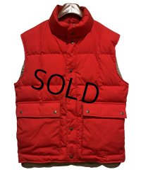 〜80's USA製【ビンテージ】【Eddie Bauer】【エディーバウアー】【赤】ブリザードマスターベスト 【ダウンベスト】【サイズS】 