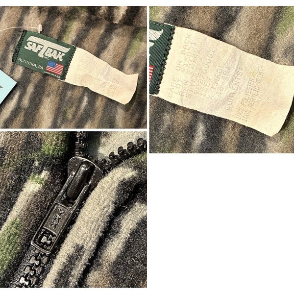 画像2: 80's~【USA製】ビンテージ【SAFTBAK】サフトバック【ツリーカモ】フリースジャケット 【サイズM程度】 