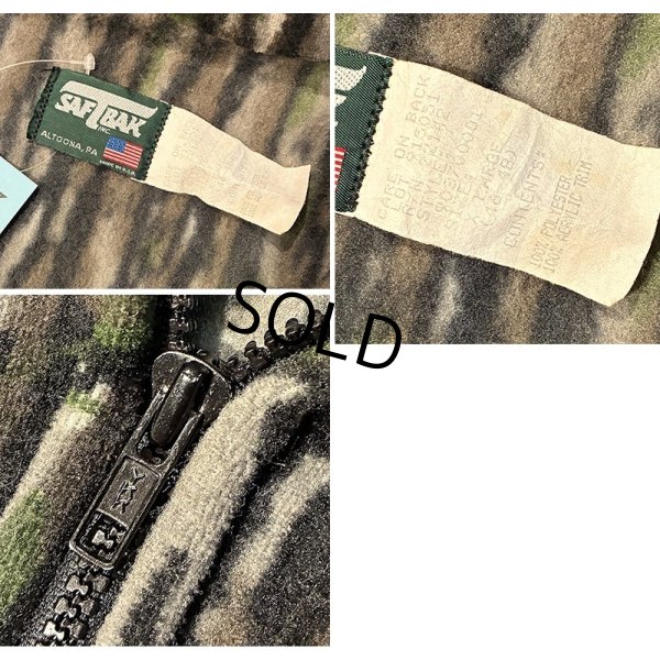 画像2: 80's~【USA製】ビンテージ【SAFTBAK】サフトバック【ツリーカモ】フリースジャケット 【サイズM程度】 