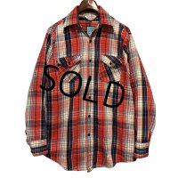 80's【USA製】【ビンテージ】 【FROSTPROOF】【フロストプルーフ】【赤ｘ紺ｘ白】チェック ネルシャツ　サイズL-TALL 