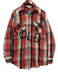 80's【USA製】【ビンテージ】 【FROSTPROOF】【フロストプルーフ】【赤ｘ紺ｘ白】チェック ネルシャツ　サイズL-TALL 