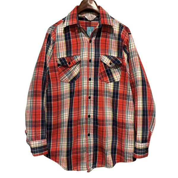 画像1: 80's【USA製】【ビンテージ】 【FROSTPROOF】【フロストプルーフ】【赤ｘ紺ｘ白】チェック ネルシャツ　サイズL-TALL 