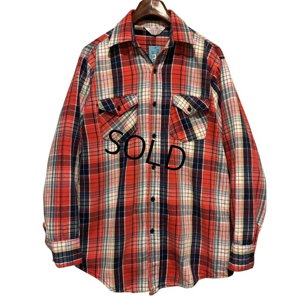 画像1: 80's【USA製】【ビンテージ】 【FROSTPROOF】【フロストプルーフ】【赤ｘ紺ｘ白】チェック ネルシャツ　サイズL-TALL 