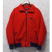 90's【USA製】【GUIDE LINE】ガイドライン【赤】【フリースカーディガン】フリースジャケット【サイズＸＬ】 