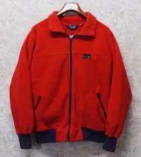 90's【USA製】【GUIDE LINE】ガイドライン【赤】【フリースカーディガン】フリースジャケット【サイズＸＬ】 