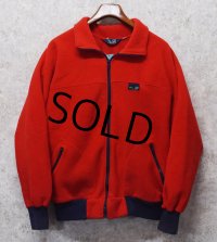 90's【USA製】【GUIDE LINE】ガイドライン【赤】【フリースカーディガン】フリースジャケット【サイズＸＬ】 