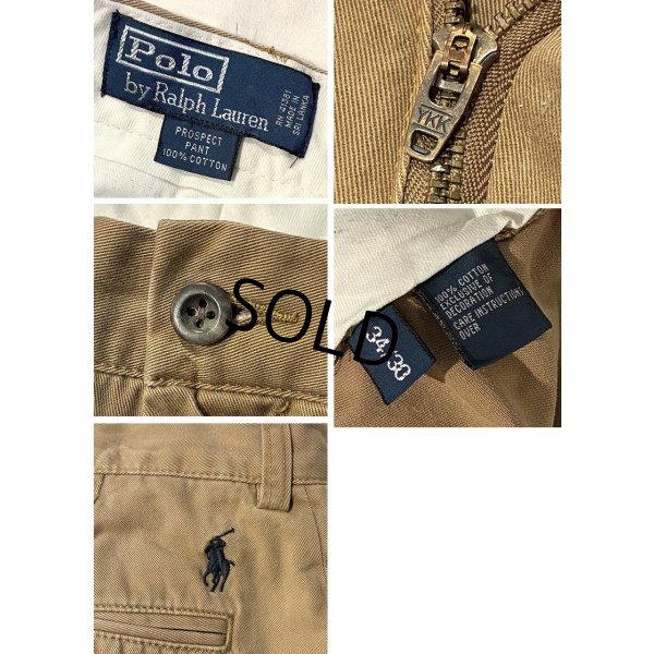 画像2: 【ラルフローレン】POLO RALPH LAUREN 【ビンテージ】【Prospect Pant】プロスペクトパンツ【ベージュ】【コットンパンツ】【34×30】 